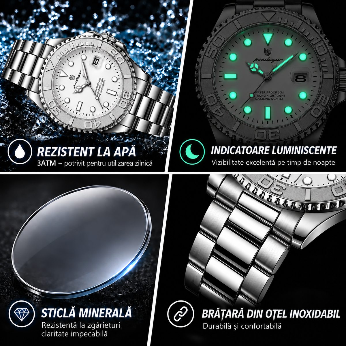 Ceas Imperial Poedagar Submariner White