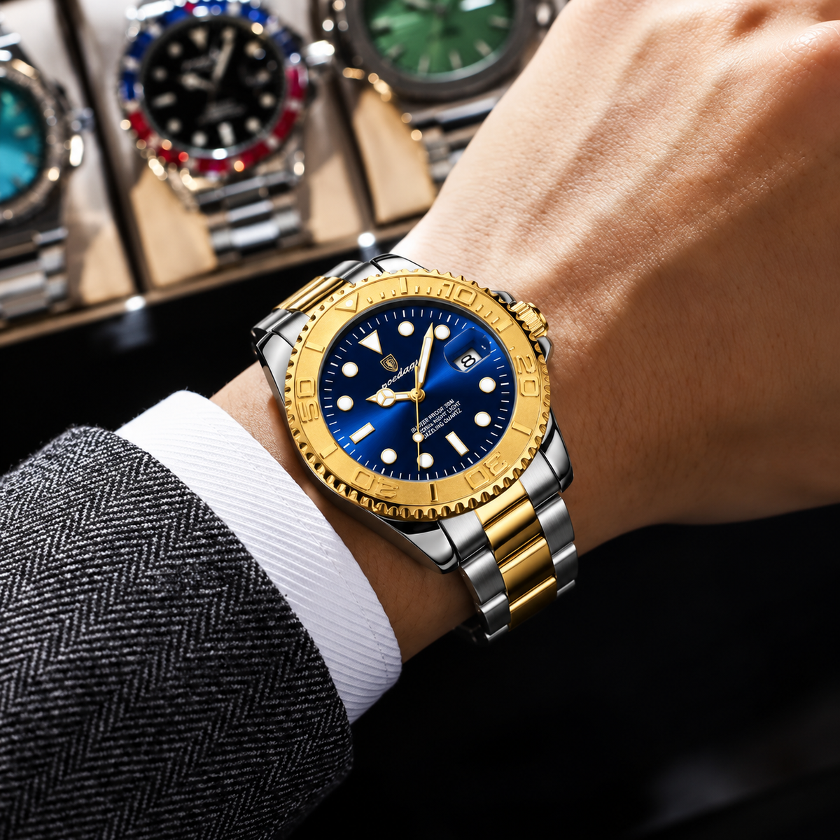 Ceas Imperial Poedagar Submariner Blue Gold